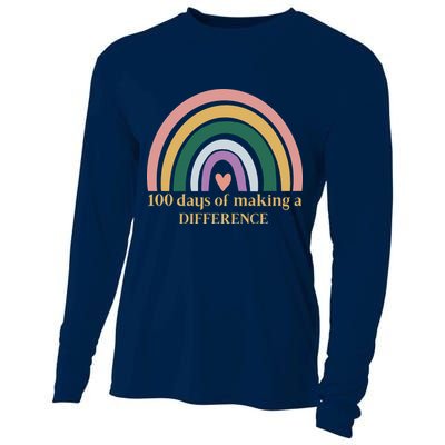100 Days Of Making A Difference School Rainbow Cooling Performance Long Sleeve Crew