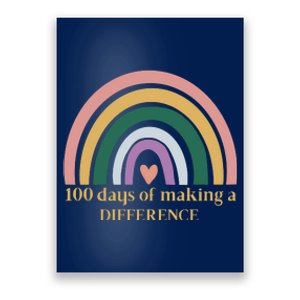 100 Days Of Making A Difference School Rainbow Poster