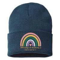 100 Days Of Making A Difference School Rainbow Sustainable Knit Beanie