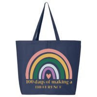 100 Days Of Making A Difference School Rainbow 25L Jumbo Tote