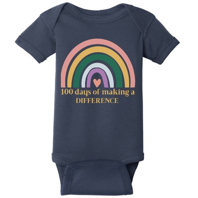 100 Days Of Making A Difference School Rainbow Baby Bodysuit
