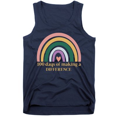 100 Days Of Making A Difference School Rainbow Tank Top