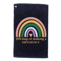 100 Days Of Making A Difference School Rainbow Golf Towel