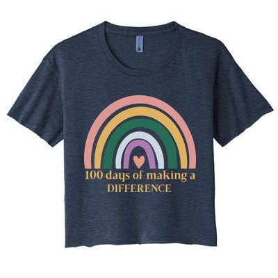 100 Days Of Making A Difference School Rainbow Crop Top
