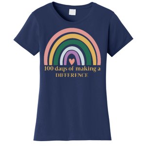 100 Days Of Making A Difference School Rainbow Women's T-Shirt