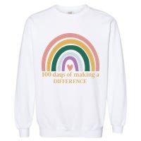 100 Days Of Making A Difference School Rainbow Garment-Dyed Sweatshirt