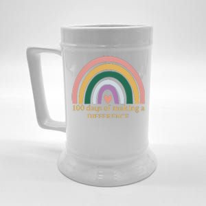 100 Days Of Making A Difference School Rainbow Beer Stein