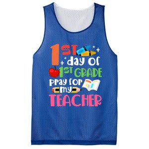 1St Day Of First Grade Pray For My Teacher 1St Grade Meaningful Gift Mesh Reversible Basketball Jersey Tank