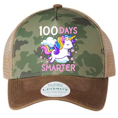 100th Day Of School Unicorn 100 Days Smarter Kindergarten Legacy Tie Dye Trucker Hat