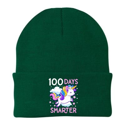 100th Day Of School Unicorn 100 Days Smarter Kindergarten Knit Cap Winter Beanie