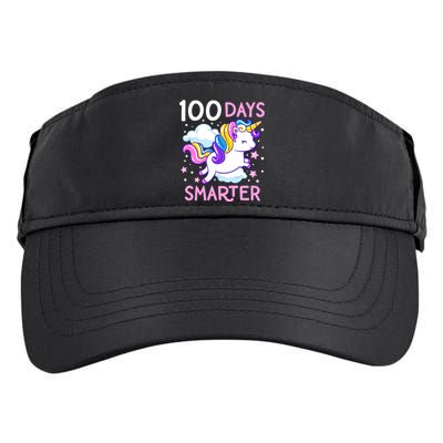 100th Day Of School Unicorn 100 Days Smarter Kindergarten Adult Drive Performance Visor