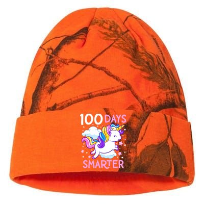 100th Day Of School Unicorn 100 Days Smarter Kindergarten Kati Licensed 12" Camo Beanie