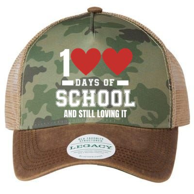 100 Days Of School Cute 100 Days Of School And Still Loving It Hearts 100th Day Legacy Tie Dye Trucker Hat