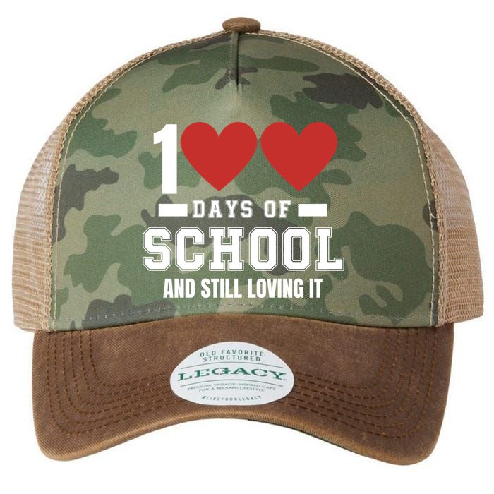100 Days Of School Cute 100 Days Of School And Still Loving It Hearts 100th Day Legacy Tie Dye Trucker Hat