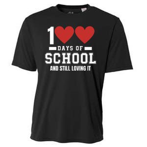 100 Days Of School Cute 100 Days Of School And Still Loving It Hearts 100th Day Cooling Performance Crew T-Shirt