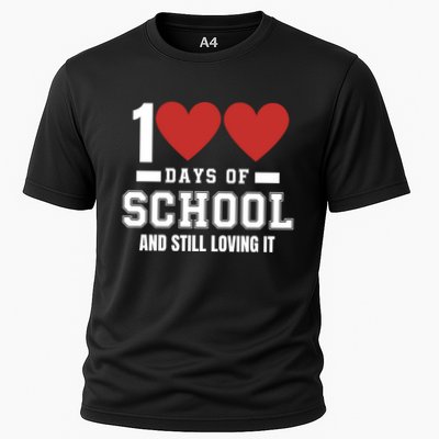 100 Days Of School Cute 100 Days Of School And Still Loving It Hearts 100th Day Performance Shirt
