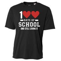 100 Days Of School Cute 100 Days Of School And Still Loving It Hearts 100th Day Cooling Performance Crew T-Shirt