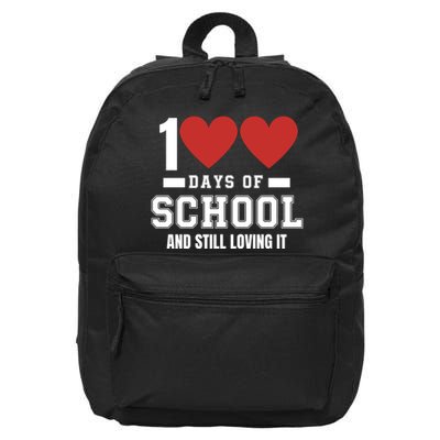 100 Days Of School Cute 100 Days Of School And Still Loving It Hearts 100th Day 16 in Basic Backpack