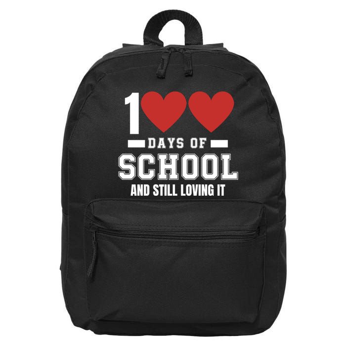 100 Days Of School Cute 100 Days Of School And Still Loving It Hearts 100th Day 16 in Basic Backpack