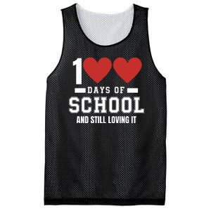 100 Days Of School Cute 100 Days Of School And Still Loving It Hearts 100th Day Mesh Reversible Basketball Jersey Tank