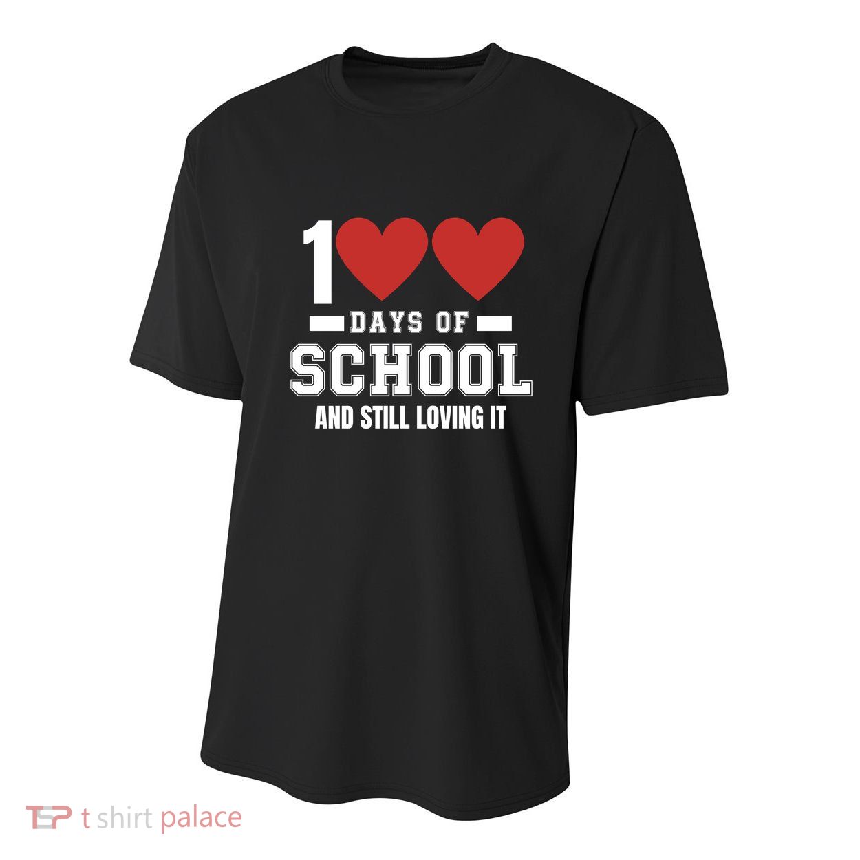 100 Days Of School Cute 100 Days Of School And Still Loving It Hearts 100th Day Youth Performance Sprint T-Shirt