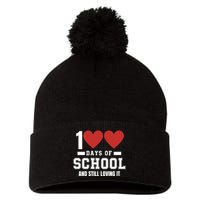 100 Days Of School Cute 100 Days Of School And Still Loving It Hearts 100th Day Pom Pom 12in Knit Beanie