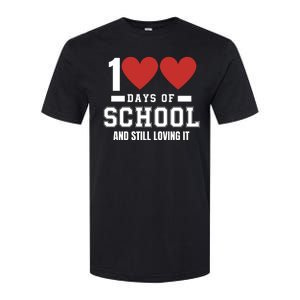 100 Days Of School Cute 100 Days Of School And Still Loving It Hearts 100th Day Softstyle CVC T-Shirt