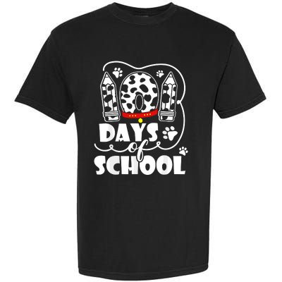 101 Days Of School Dalmatian Dog 100 Days Smarter Garment-Dyed Heavyweight T-Shirt