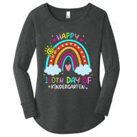 100th Day Of Kindergarten School Rainbow 100 Days Smarter Women's Perfect Tri Tunic Long Sleeve Shirt