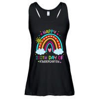 100th Day Of Kindergarten School Rainbow 100 Days Smarter Ladies Essential Flowy Tank