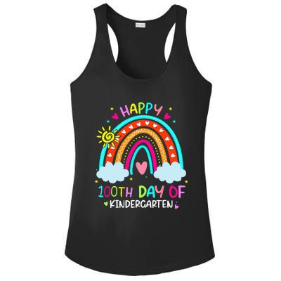 100th Day Of Kindergarten School Rainbow 100 Days Smarter Ladies PosiCharge Competitor Racerback Tank