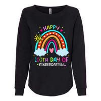 100th Day Of Kindergarten School Rainbow 100 Days Smarter Womens California Wash Sweatshirt