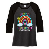 100th Day Of Kindergarten School Rainbow 100 Days Smarter Women's Tri-Blend 3/4-Sleeve Raglan Shirt