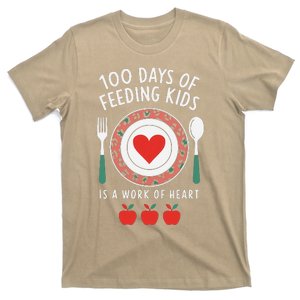 100 Days Of Feeding Is A Work Of Heart Feeding Students T-Shirt