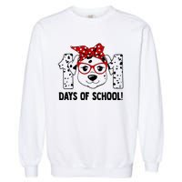 101 Days Of School Dalmatian Dog Teachers Gift Garment-Dyed Sweatshirt