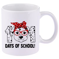 101 Days Of School Dalmatian Dog Teachers Gift 11oz C Handle Ceramic Mug
