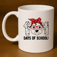 101 Days Of School Dalmatian Dog Teachers Gift 11oz C Handle Ceramic Mug