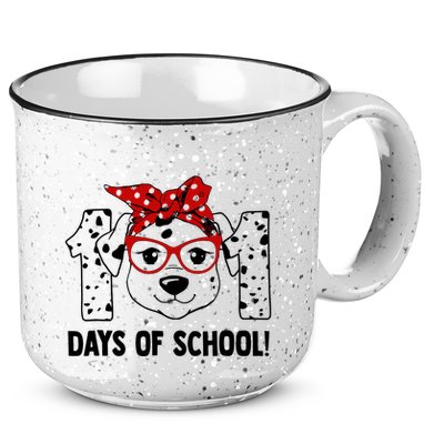 101 Days Of School Dalmatian Dog Teachers Gift 15oz Campfire Ceramic Mug