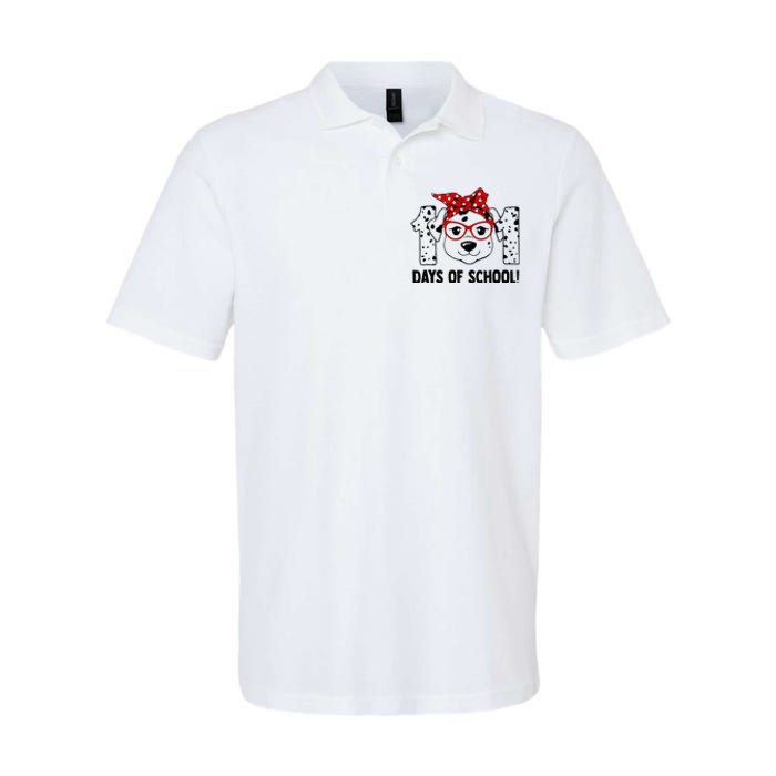 101 Days Of School Dalmatian Dog Teachers Gift Softstyle Adult Sport Polo