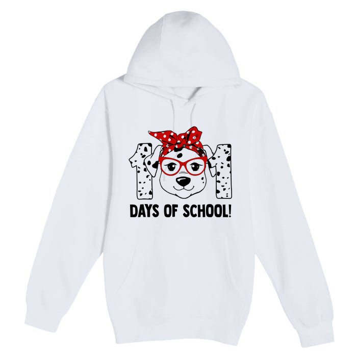 101 Days Of School Dalmatian Dog Teachers Gift Premium Pullover Hoodie