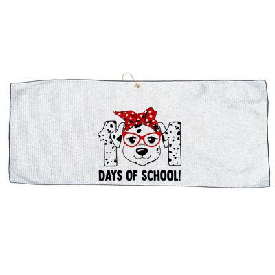 101 Days Of School Dalmatian Dog Teachers Gift Large Microfiber Waffle Golf Towel