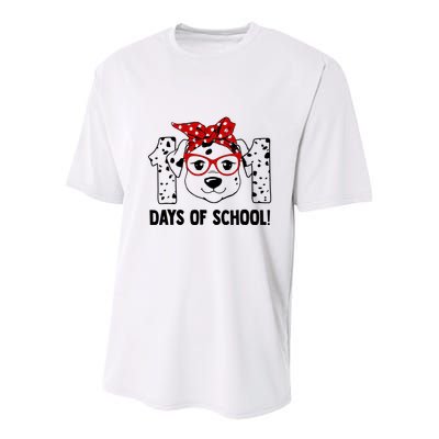 101 Days Of School Dalmatian Dog Teachers Gift Youth Performance Sprint T-Shirt