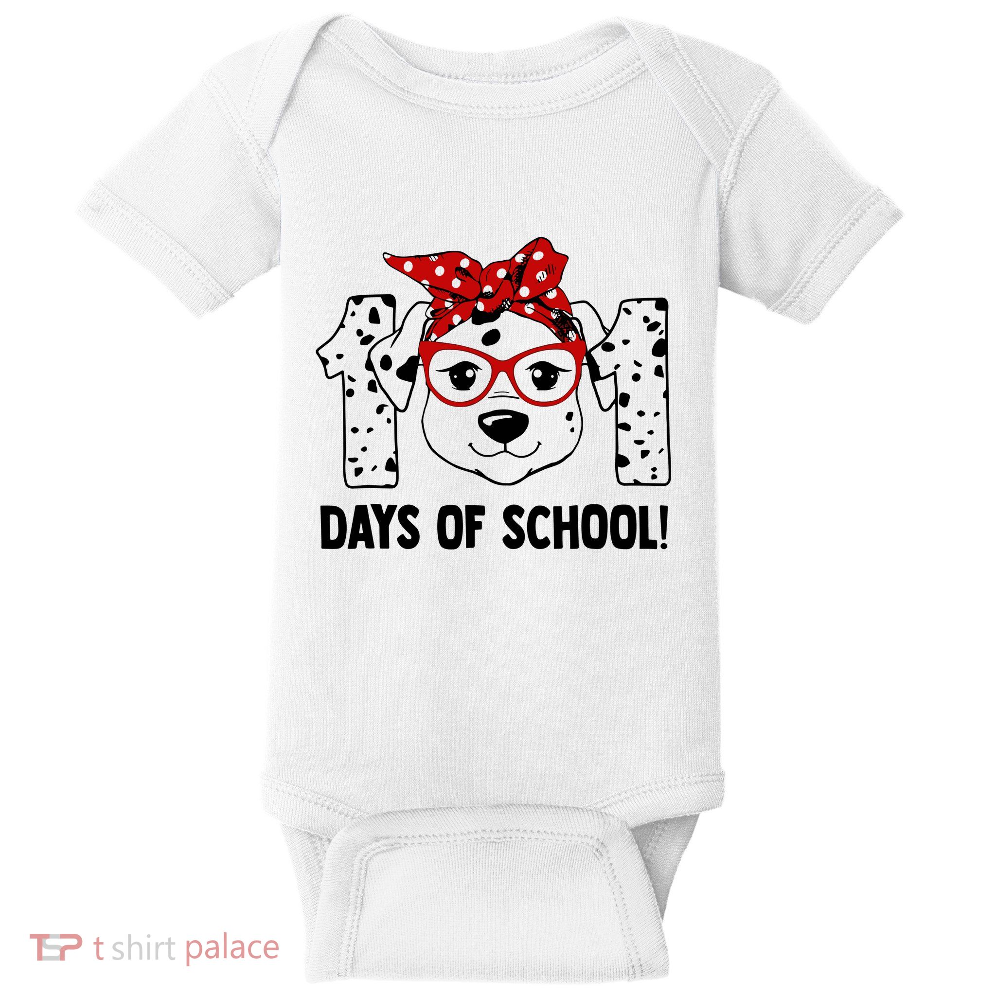 101 Days Of School Dalmatian Dog Teachers Gift Baby Bodysuit