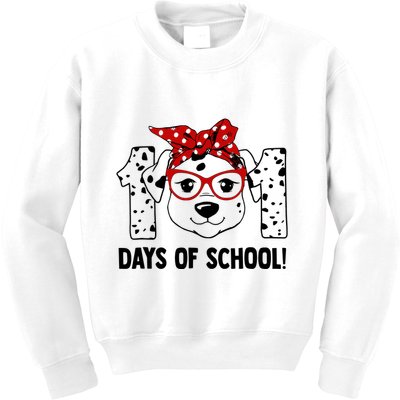 101 Days Of School Dalmatian Dog Teachers Gift Kids Sweatshirt