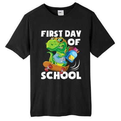 1st Day Of Kindergarten Is Gonna Be Jawsome Dinosaur Boy Tall Fusion ChromaSoft Performance T-Shirt