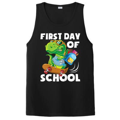 1st Day Of Kindergarten Is Gonna Be Jawsome Dinosaur Boy PosiCharge Competitor Tank