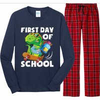 1st Day Of Kindergarten Is Gonna Be Jawsome Dinosaur Boy Long Sleeve Pajama Set