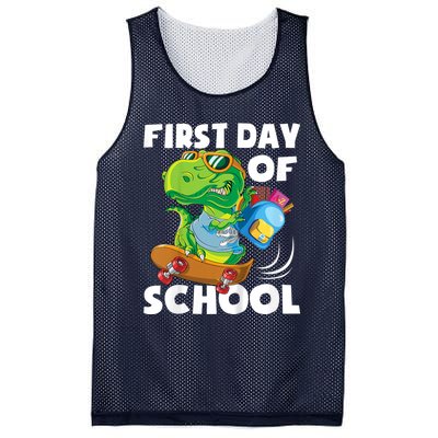 1st Day Of Kindergarten Is Gonna Be Jawsome Dinosaur Boy Mesh Reversible Basketball Jersey Tank