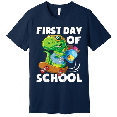 1st Day Of Kindergarten Is Gonna Be Jawsome Dinosaur Boy Premium T-Shirt