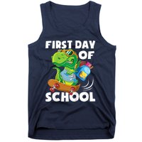 1st Day Of Kindergarten Is Gonna Be Jawsome Dinosaur Boy Tank Top